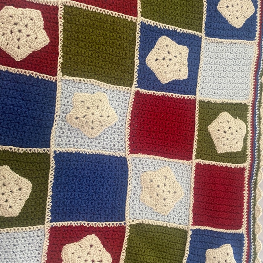 Colorful Patchwork Crochet Blanket